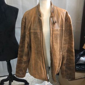 Men’s size XL leather bomber jacket
